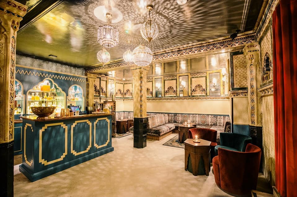 The bar at the Victorian Bathhouse 