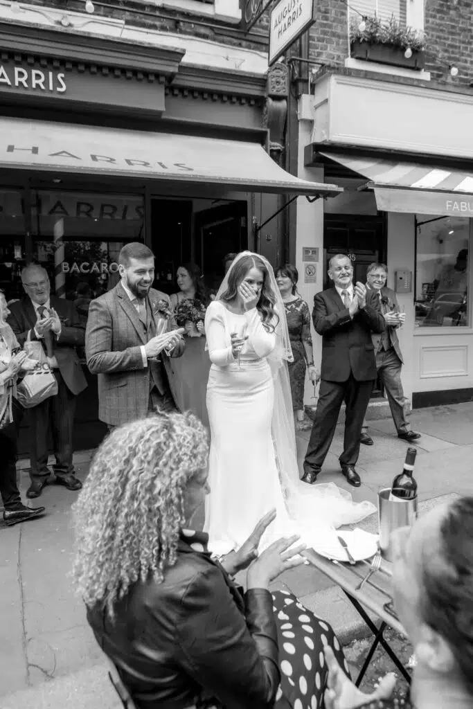 Canid photo of a couple I nLondon during their Micro wedding